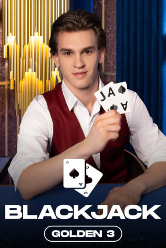 Live blackjack tile with a dealer in a waistcoat dealing cards