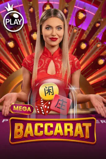 Live baccarat tile with a dealer and dice under a glass dome