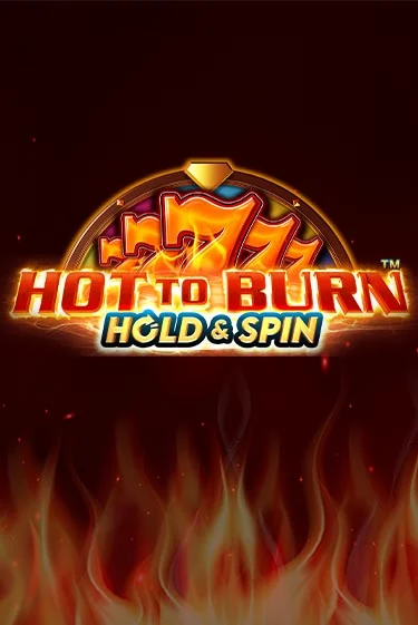 Classic pokie tile with flaming sevens on a red background