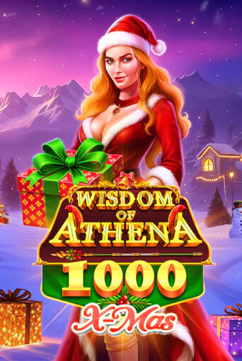 Winter pokie tile with a festive scene in a snowy mountain village