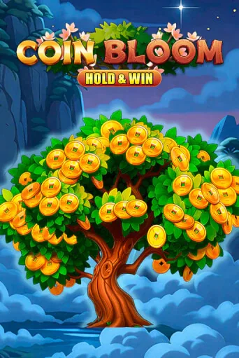 Pokie tile with a tree hung with gold coins under a night sky